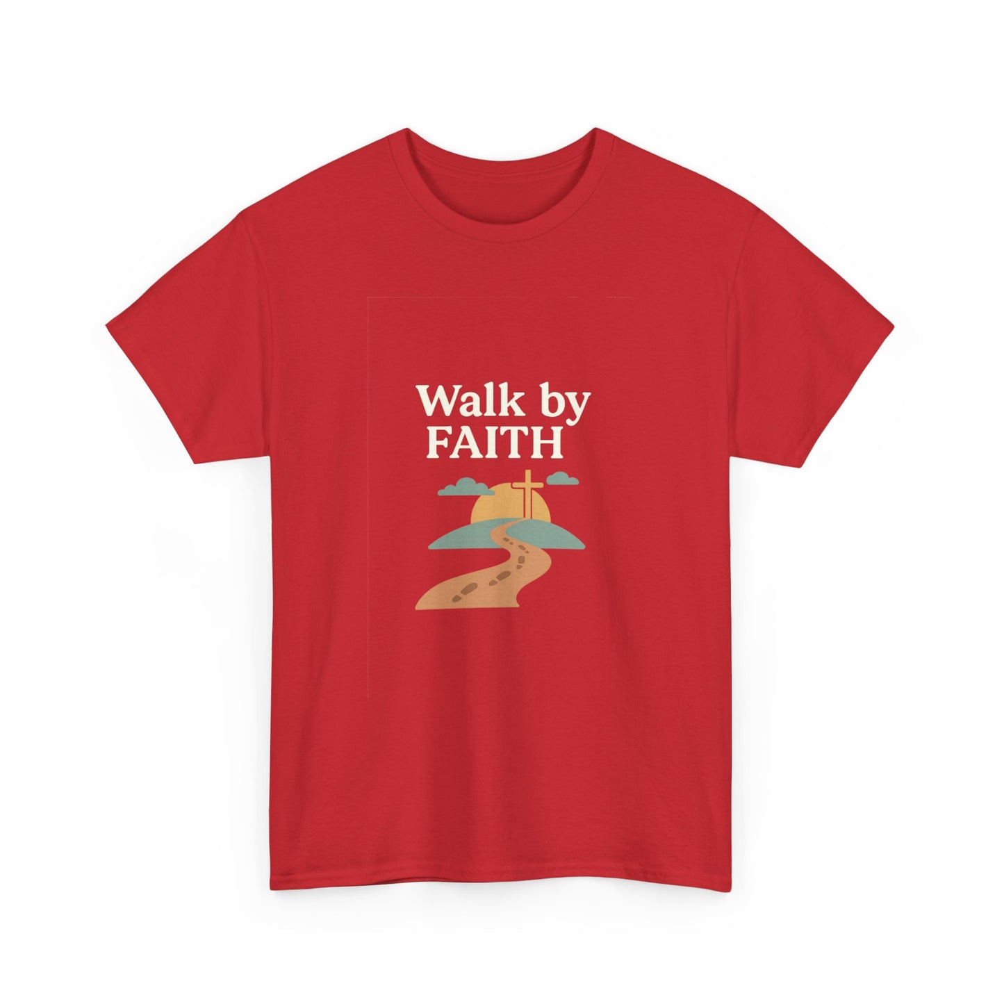 Walk by Faith,Inspirational Faith Tee, Motivational T-Shirt, Religious Gift, Everyday Casual Wear, Unisex Cotton Shirt, Walk by Faith Design