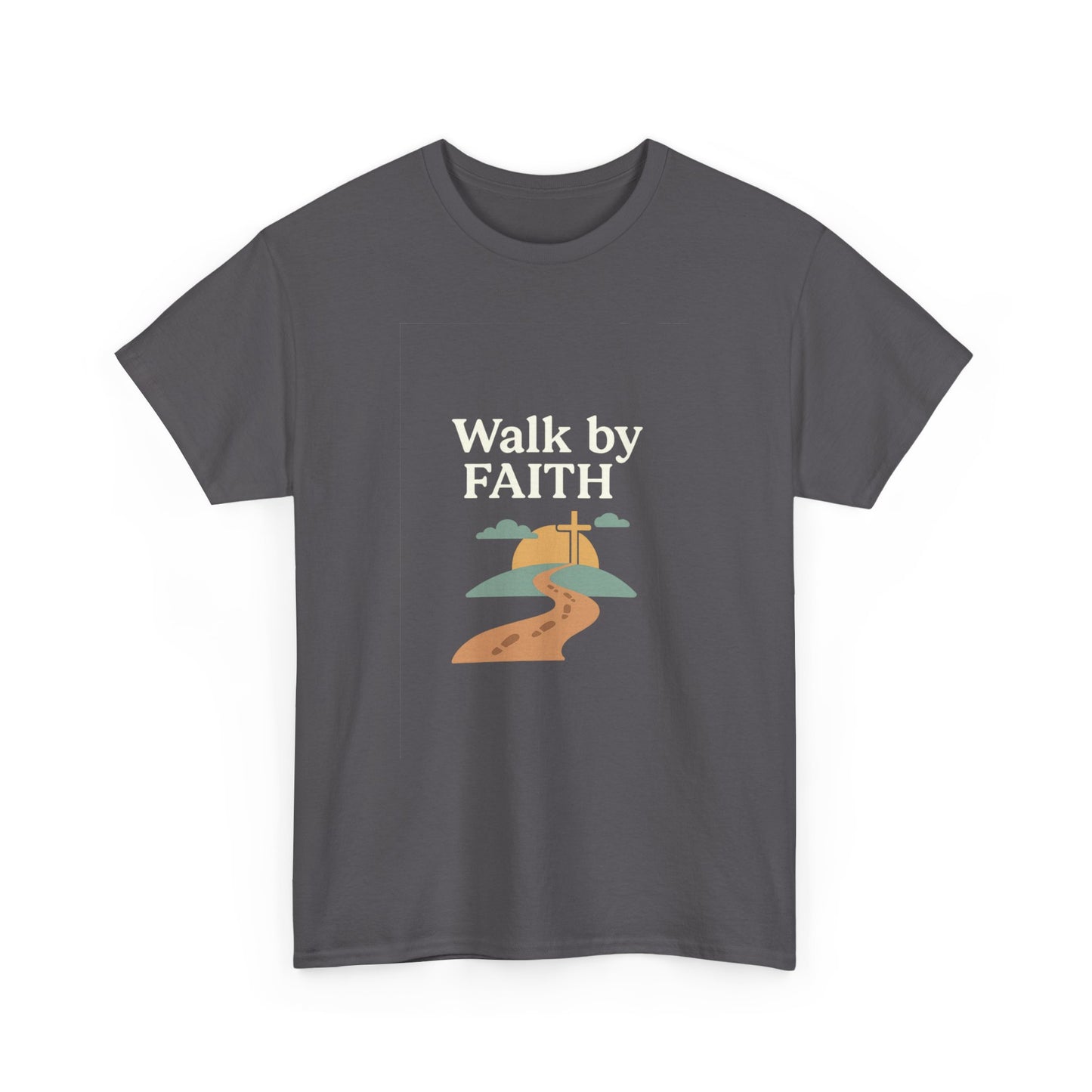 Walk by Faith,Inspirational Faith Tee, Motivational T-Shirt, Religious Gift, Everyday Casual Wear, Unisex Cotton Shirt, Walk by Faith Design