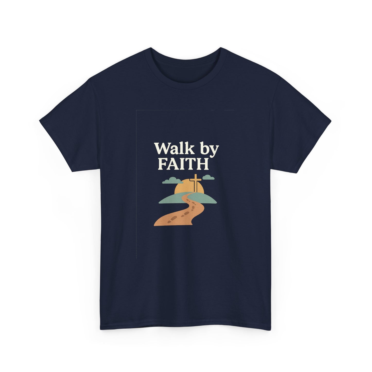 Walk by Faith,Inspirational Faith Tee, Motivational T-Shirt, Religious Gift, Everyday Casual Wear, Unisex Cotton Shirt, Walk by Faith Design