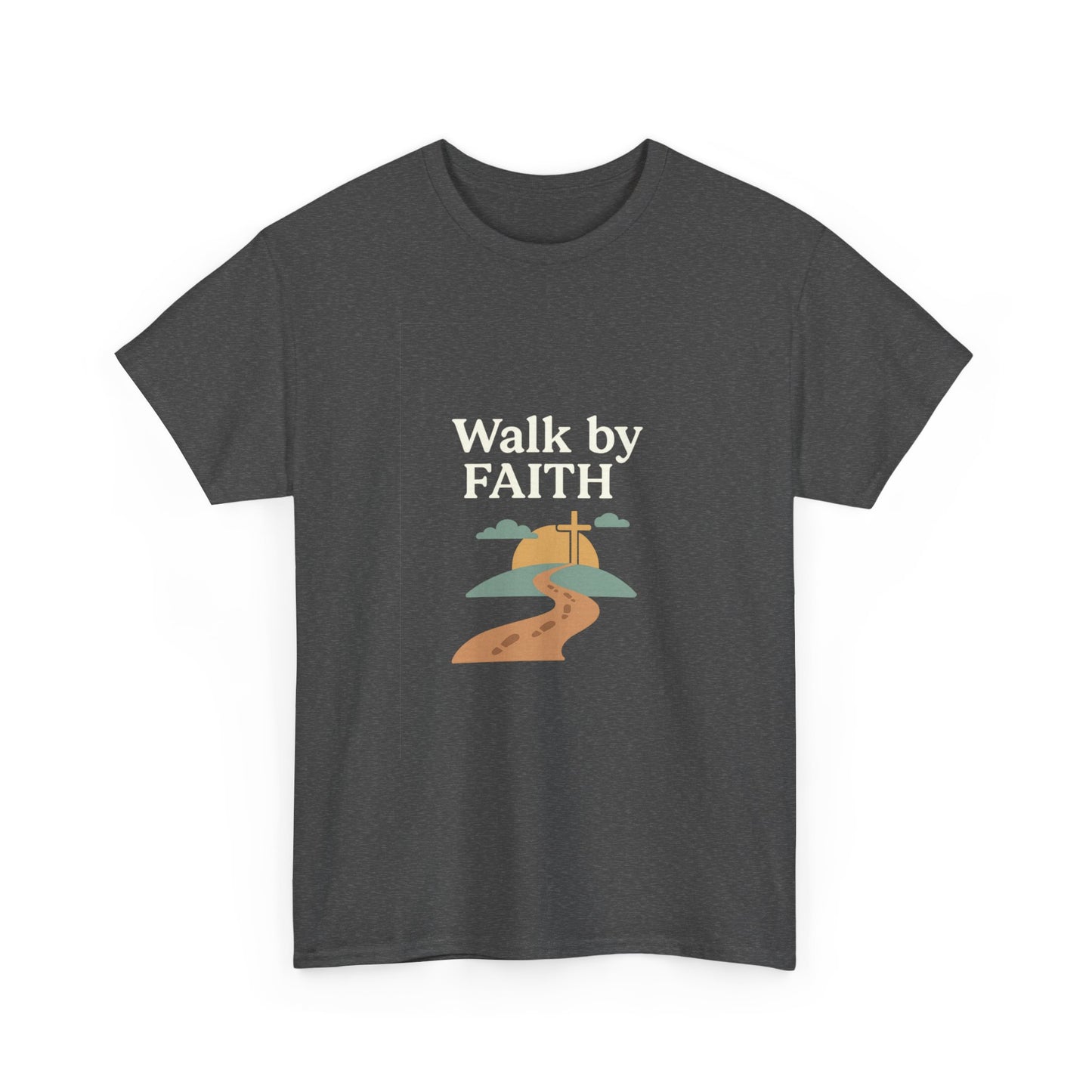 Walk by Faith,Inspirational Faith Tee, Motivational T-Shirt, Religious Gift, Everyday Casual Wear, Unisex Cotton Shirt, Walk by Faith Design