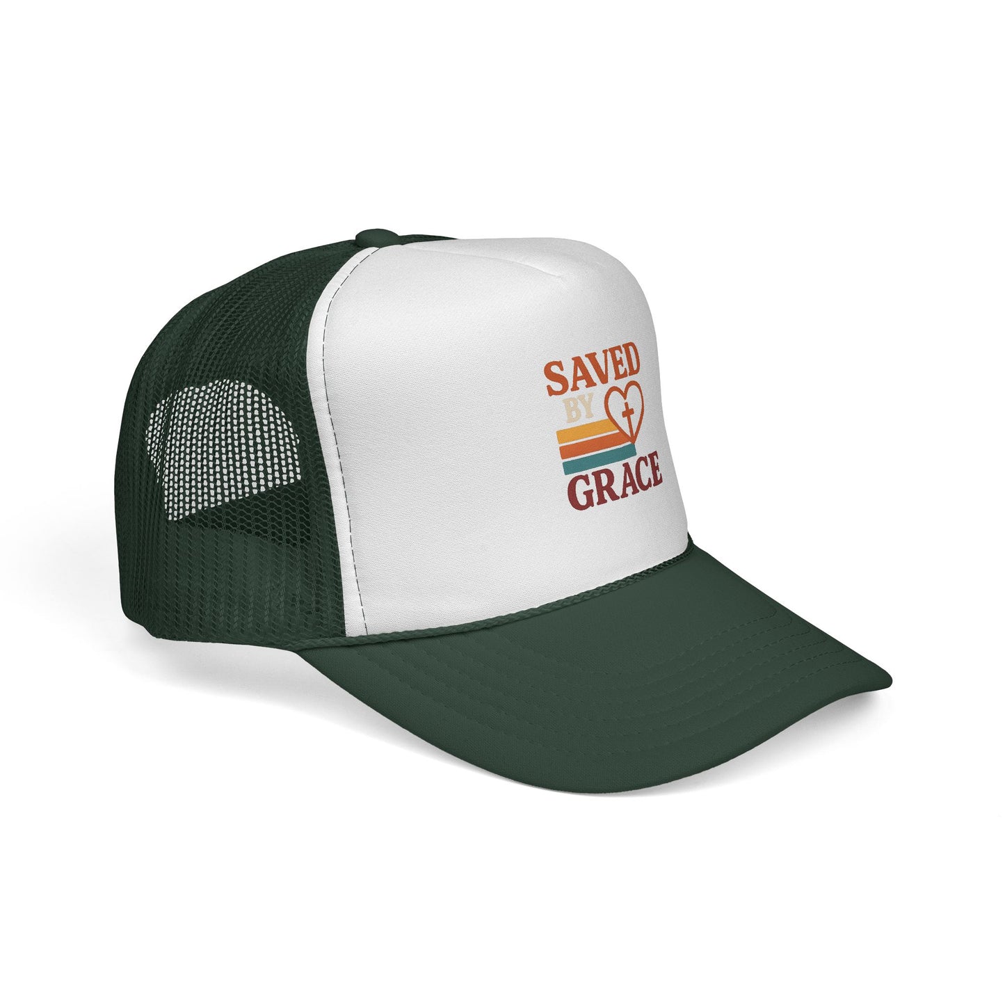 Saved by Grace: Faith-Inspired Trucker Caps, Christian Hats, Accessories, Inspirational Gifts, Trendy Religious Gear