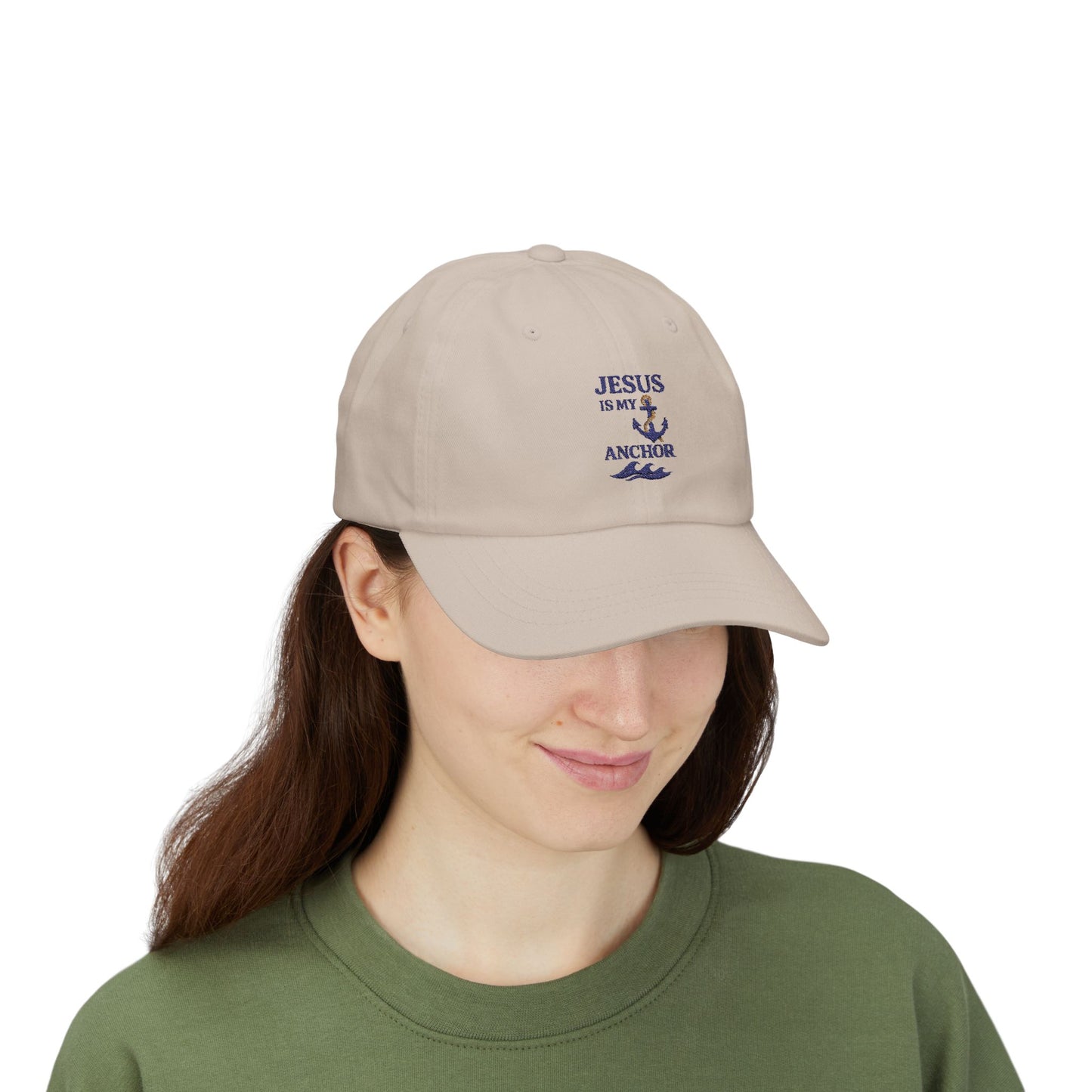 Jesus is My Anchor Dad Cap, Casual Hat for Faith Lovers, Perfect Gift for Dads, Summer Style, Religious Apparel