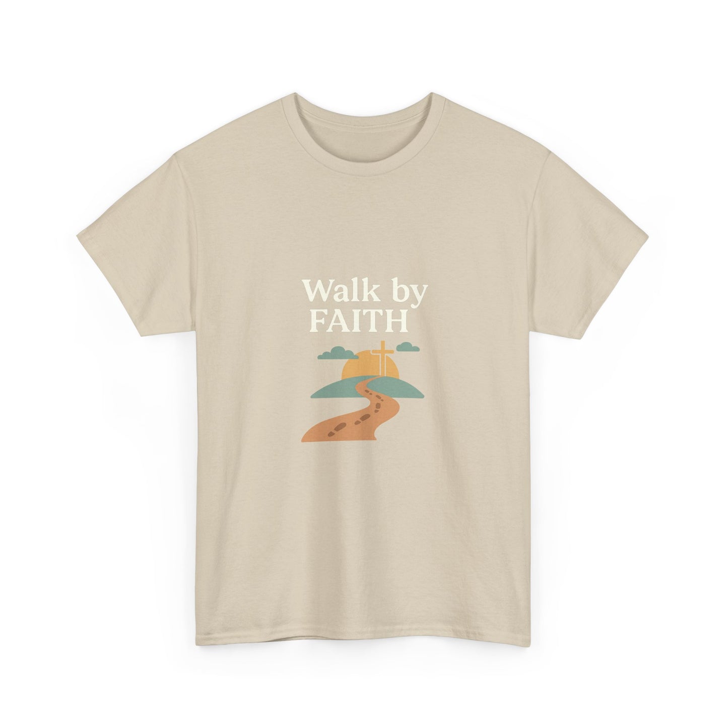 Walk by Faith,Inspirational Faith Tee, Motivational T-Shirt, Religious Gift, Everyday Casual Wear, Unisex Cotton Shirt, Walk by Faith Design