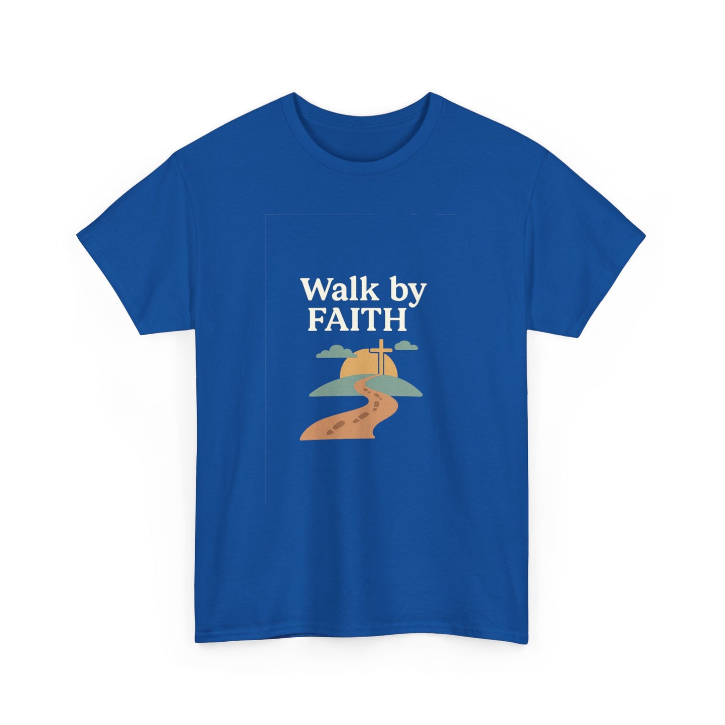 Walk by Faith,Inspirational Faith Tee, Motivational T-Shirt, Religious Gift, Everyday Casual Wear, Unisex Cotton Shirt, Walk by Faith Design