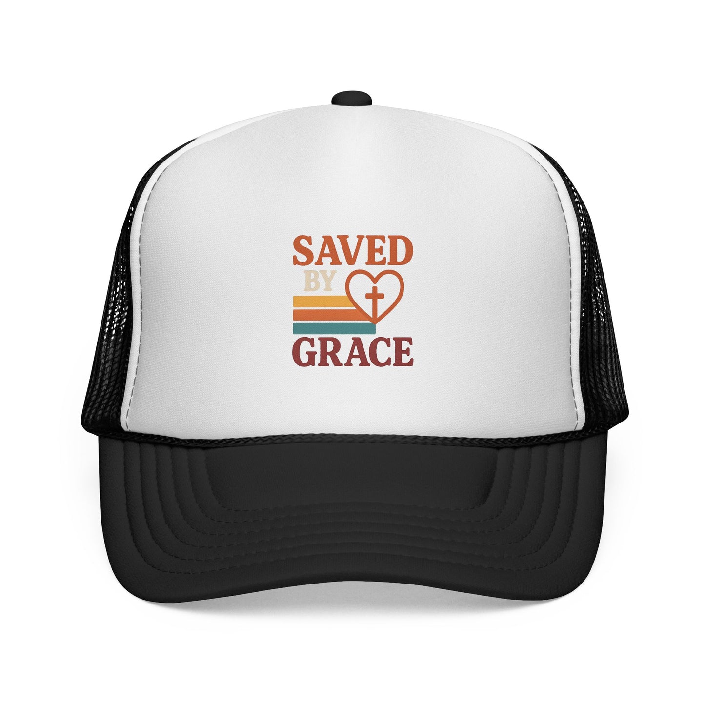 Saved by Grace: Faith-Inspired Trucker Caps, Christian Hats, Accessories, Inspirational Gifts, Trendy Religious Gear