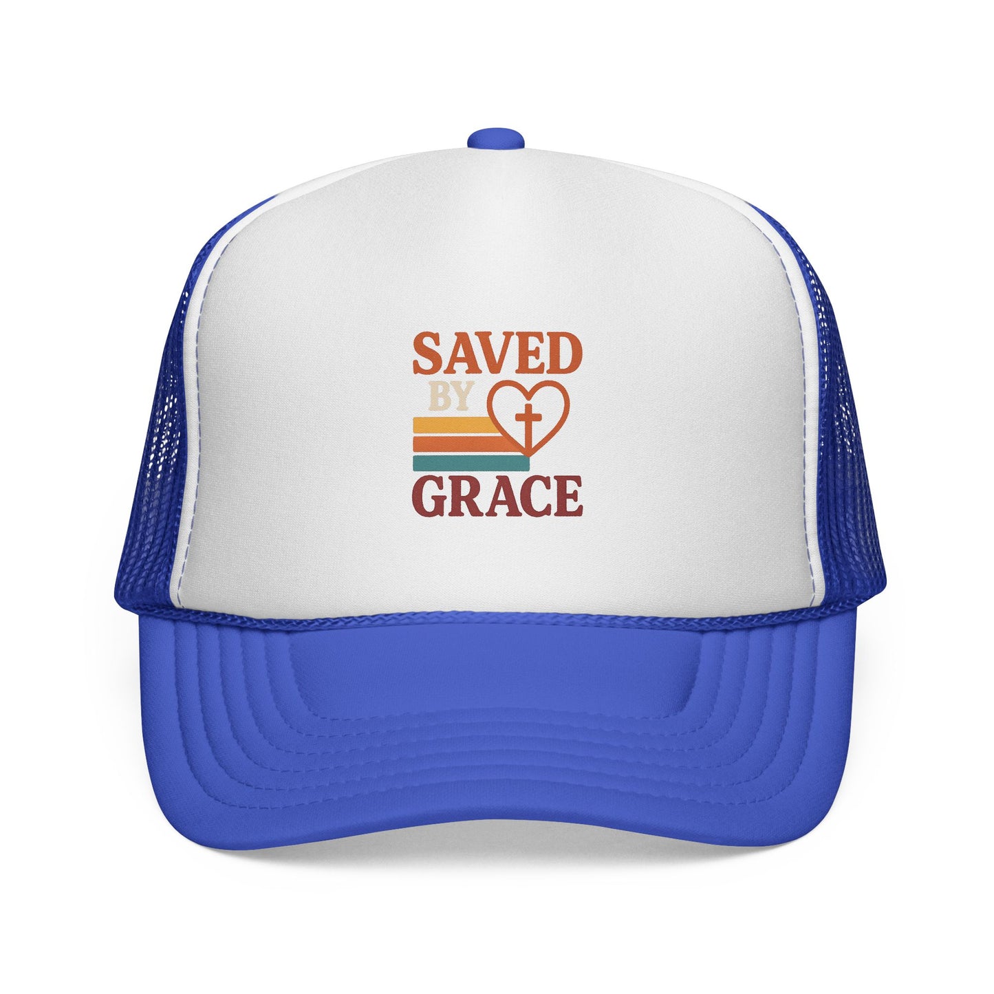 Saved by Grace: Faith-Inspired Trucker Caps, Christian Hats, Accessories, Inspirational Gifts, Trendy Religious Gear