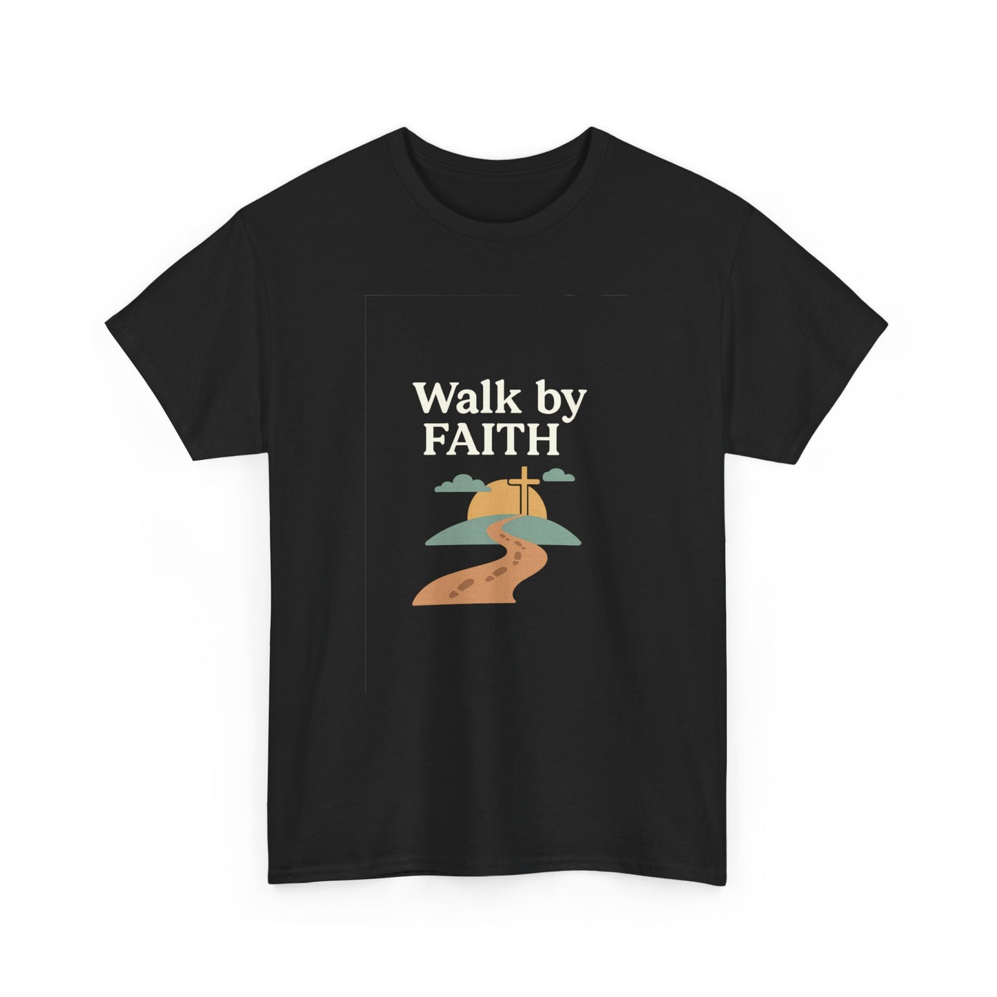 Walk by Faith,Inspirational Faith Tee, Motivational T-Shirt, Religious Gift, Everyday Casual Wear, Unisex Cotton Shirt, Walk by Faith Design