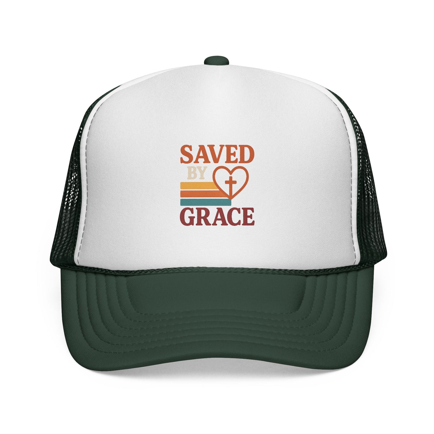 Saved by Grace: Faith-Inspired Trucker Caps, Christian Hats, Accessories, Inspirational Gifts, Trendy Religious Gear