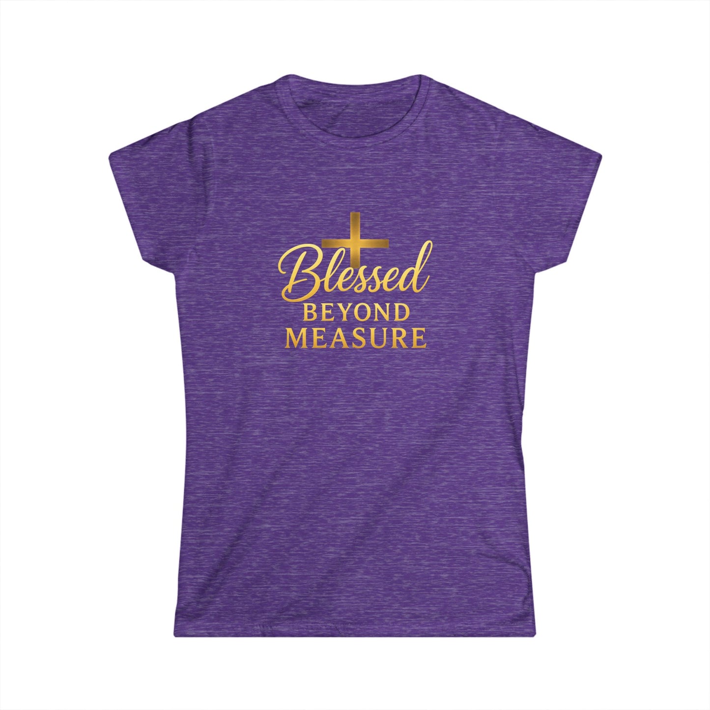 Blessed Beyond Measure Women's Softstyle Tee, Christian Apparel, Inspirational Shirt, Faith-Based Gift, Casual Religious Top
