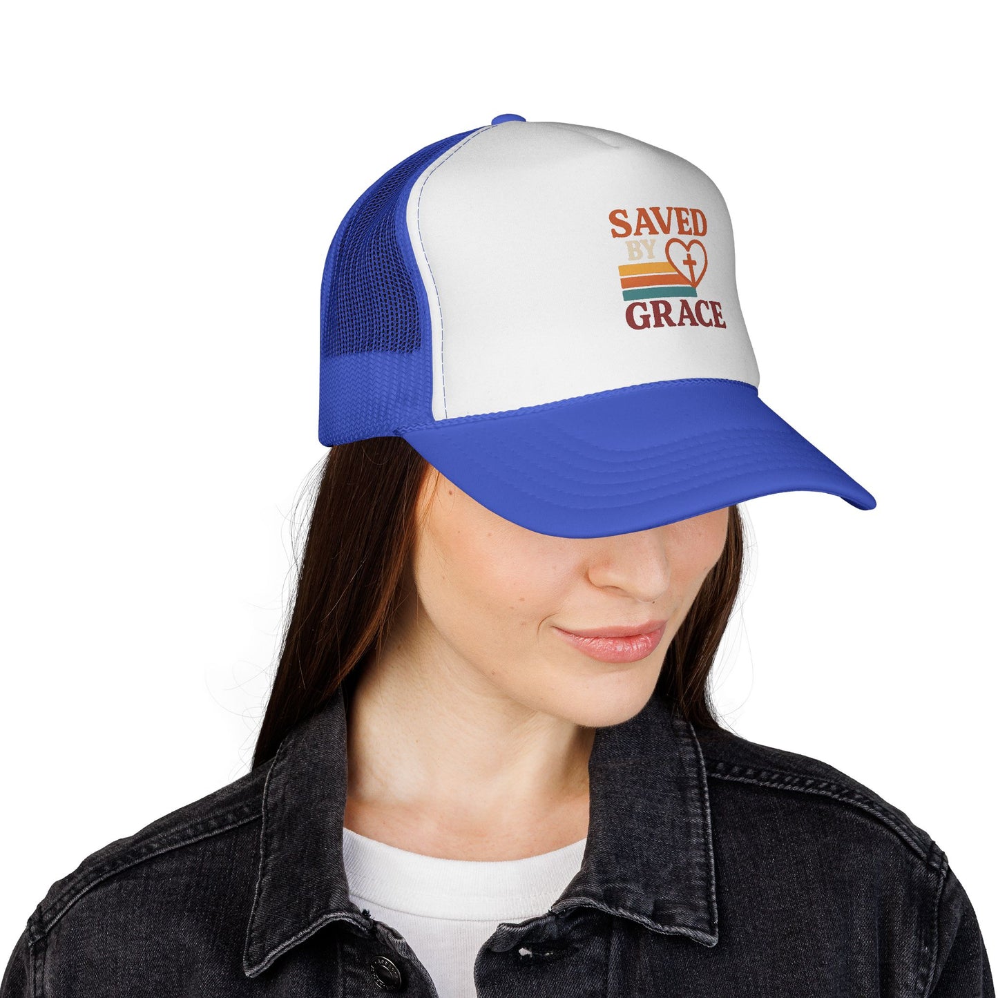 Saved by Grace: Faith-Inspired Trucker Caps, Christian Hats,  Accessories, Inspirational Gifts, Trendy Religious Gear