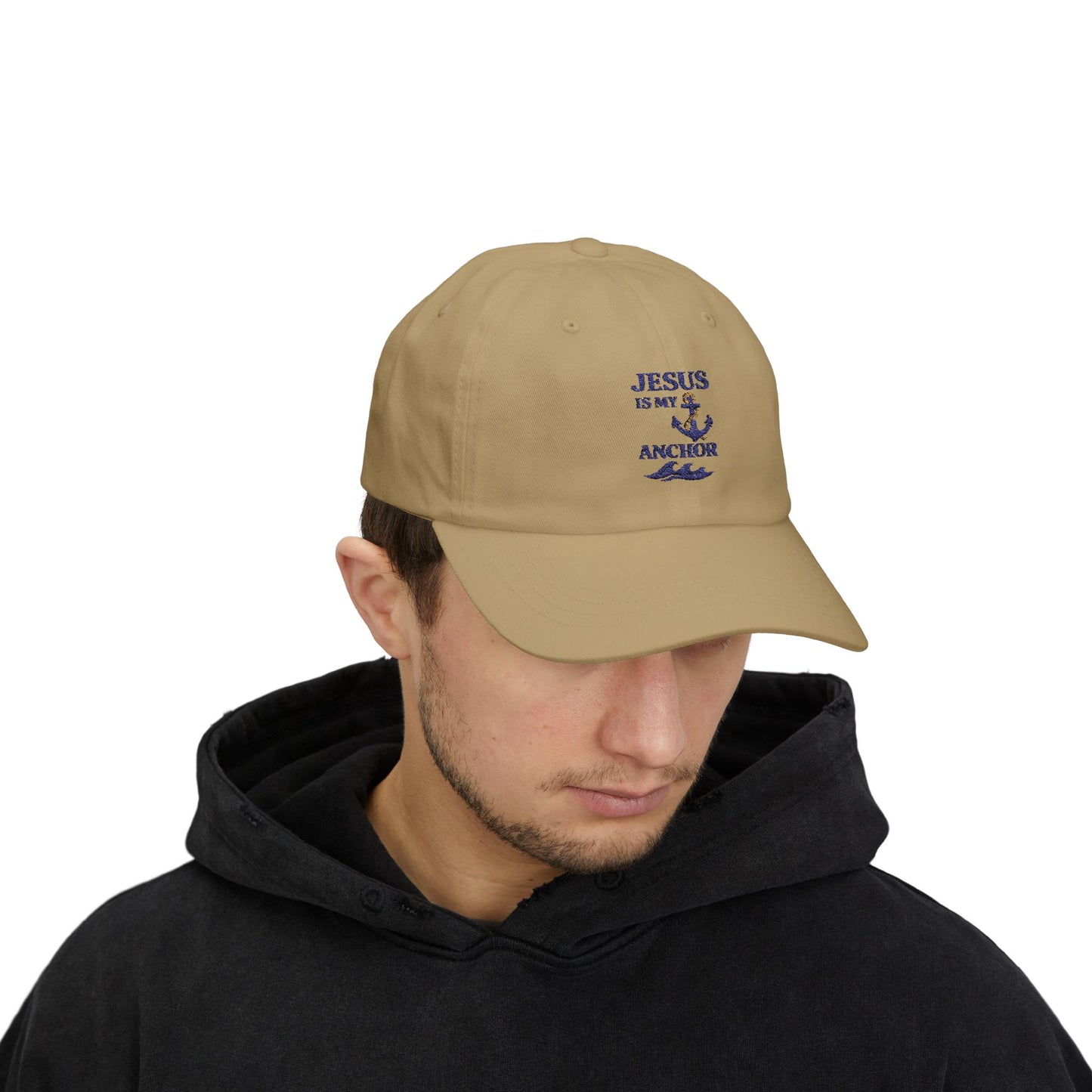Jesus is My Anchor Dad Cap, Casual Hat for Faith Lovers, Perfect Gift for Dads, Summer Style, Religious Apparel