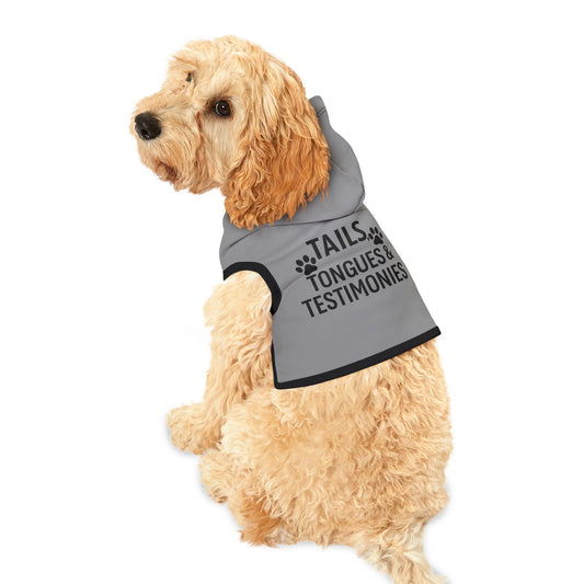 Tails, Tongues and Testimonies,Stylish Pet Hoodie, Cozy Dog Sweater, Animal Apparel, Pet Fashion for Every Season