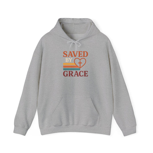 Saved By Grace Unisex Hoodie - Cozy Faith Apparel for Men and Women, Inspirational Gift, Church Events, Casual Wear