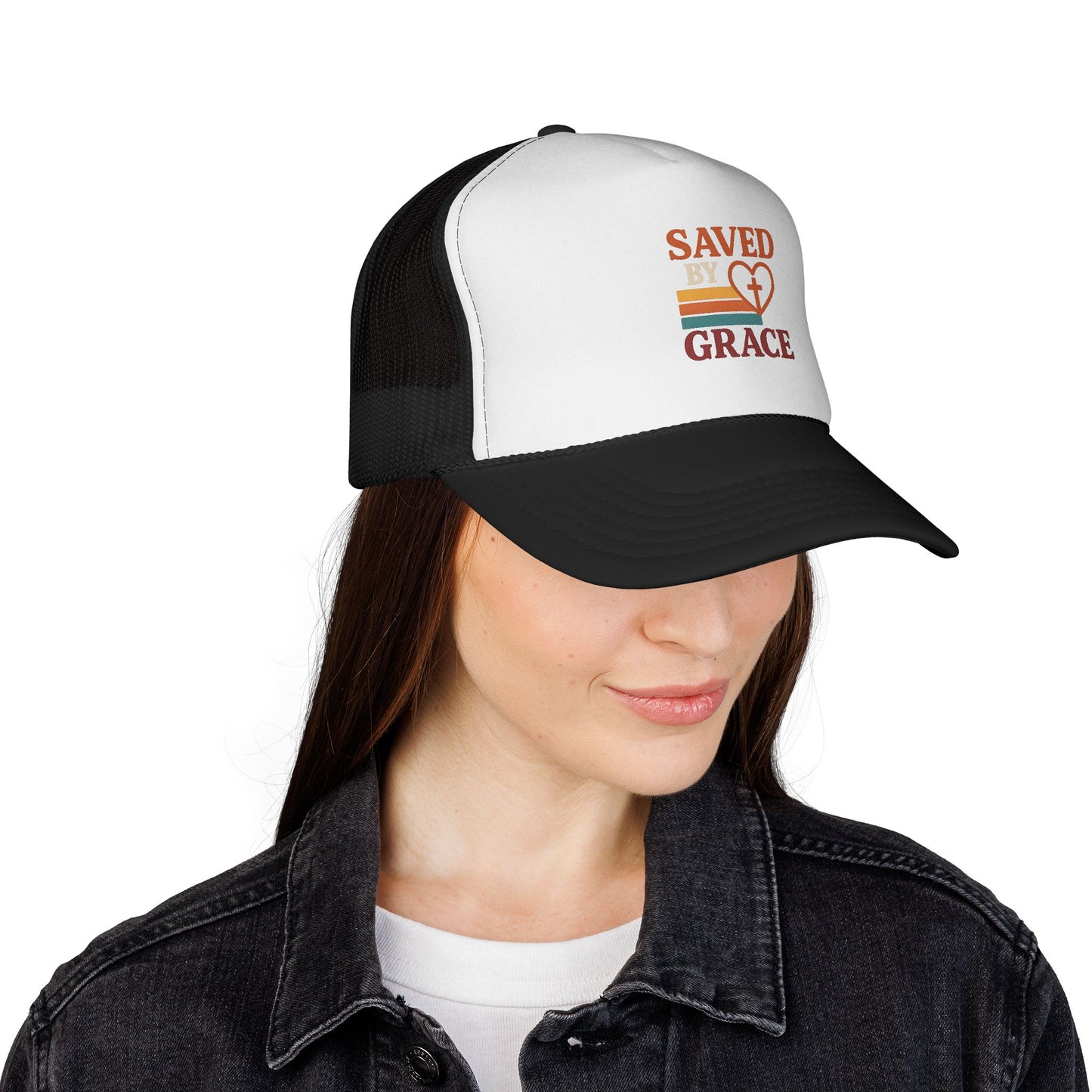 Saved by Grace: Faith-Inspired Trucker Caps, Christian Hats,  Accessories, Inspirational Gifts, Trendy Religious Gear